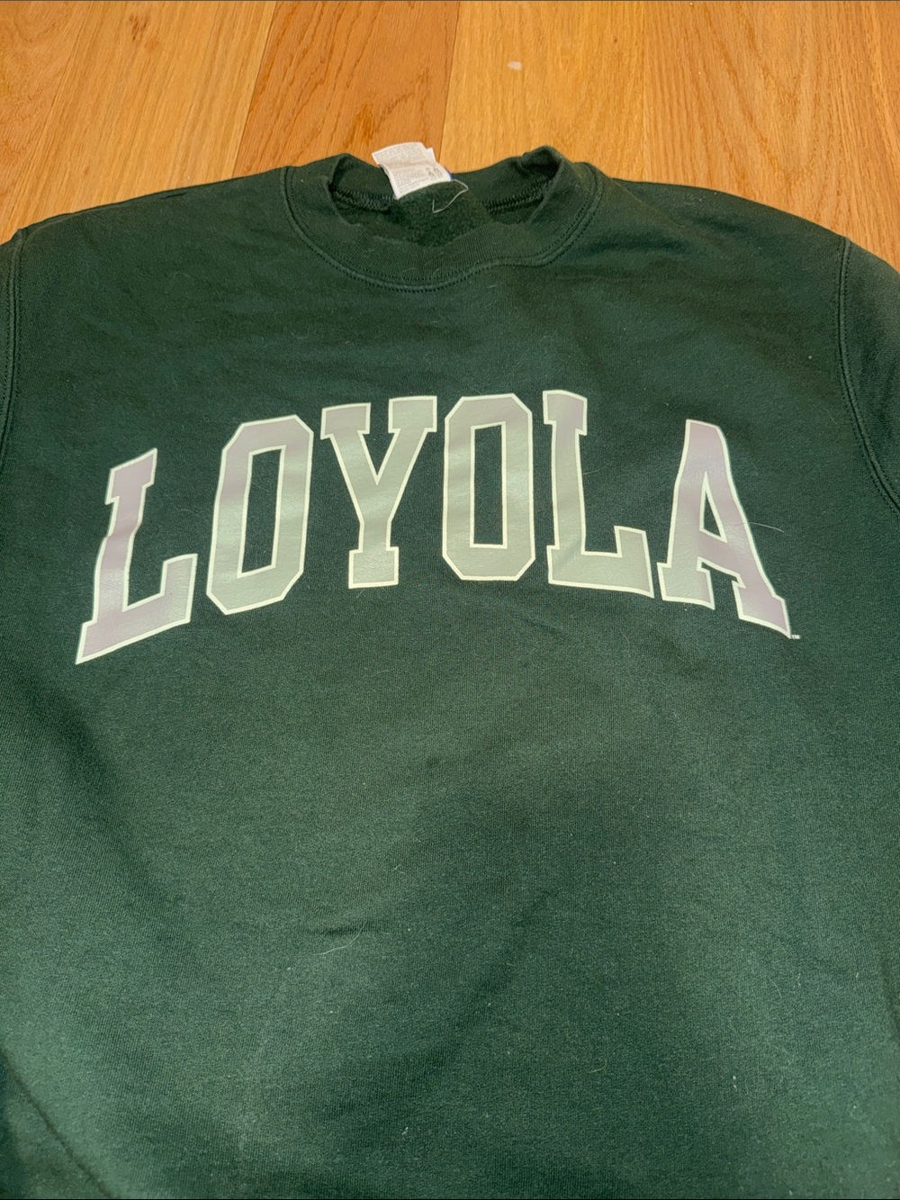 Champion Dark Green Crewneck with Branded Tag